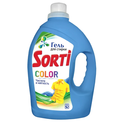 Гель для стирки Sorti Color без хлора, без фосфатов, 1.2л.