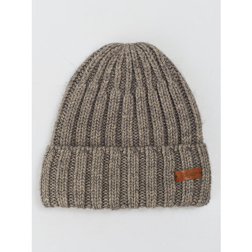 фото Шапка бини noryalli, размер onesize, бежевый, серый