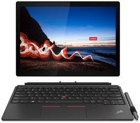 12.3" Ноутбук Lenovo ThinkPad X12 Detachable (1920x1080, Intel Core i5 1.8 ГГц, RAM 16 ГБ, SSD 512 ГБ, Win10 Pro), 20UW0003RT, черный