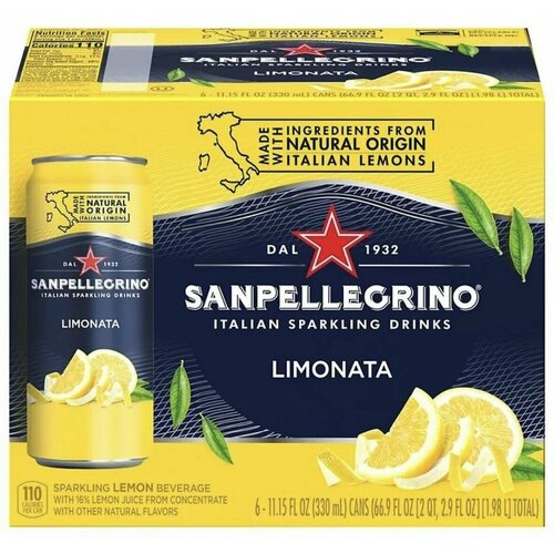 San Pellegrino напиток лимонный 0,33 * 6 шт
