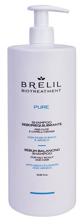 Brelil Professional шампунь BioTreatment Pure Sebum Balancing для жирных волос, 1000 мл