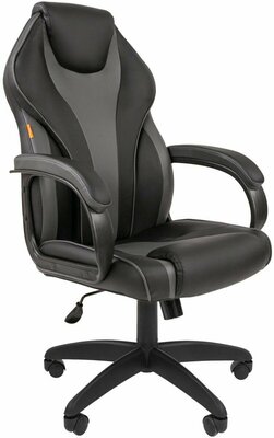Игровое компьютерное кресло CHAIRMAN 299, экокожа, черный/серый