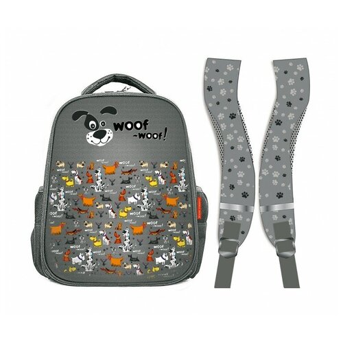 фото Рюкзак темно-серый с эргономичной спинкой "собачки.woof" bruno visconti