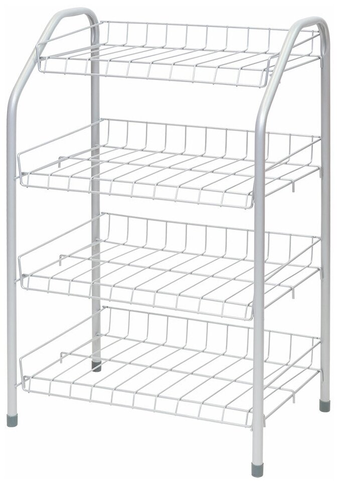 Этажерка 2 д/обуви разб.4полки ВхШхГ 700х465х300мм. максим. нагрузка 20кг серый ЭТ2