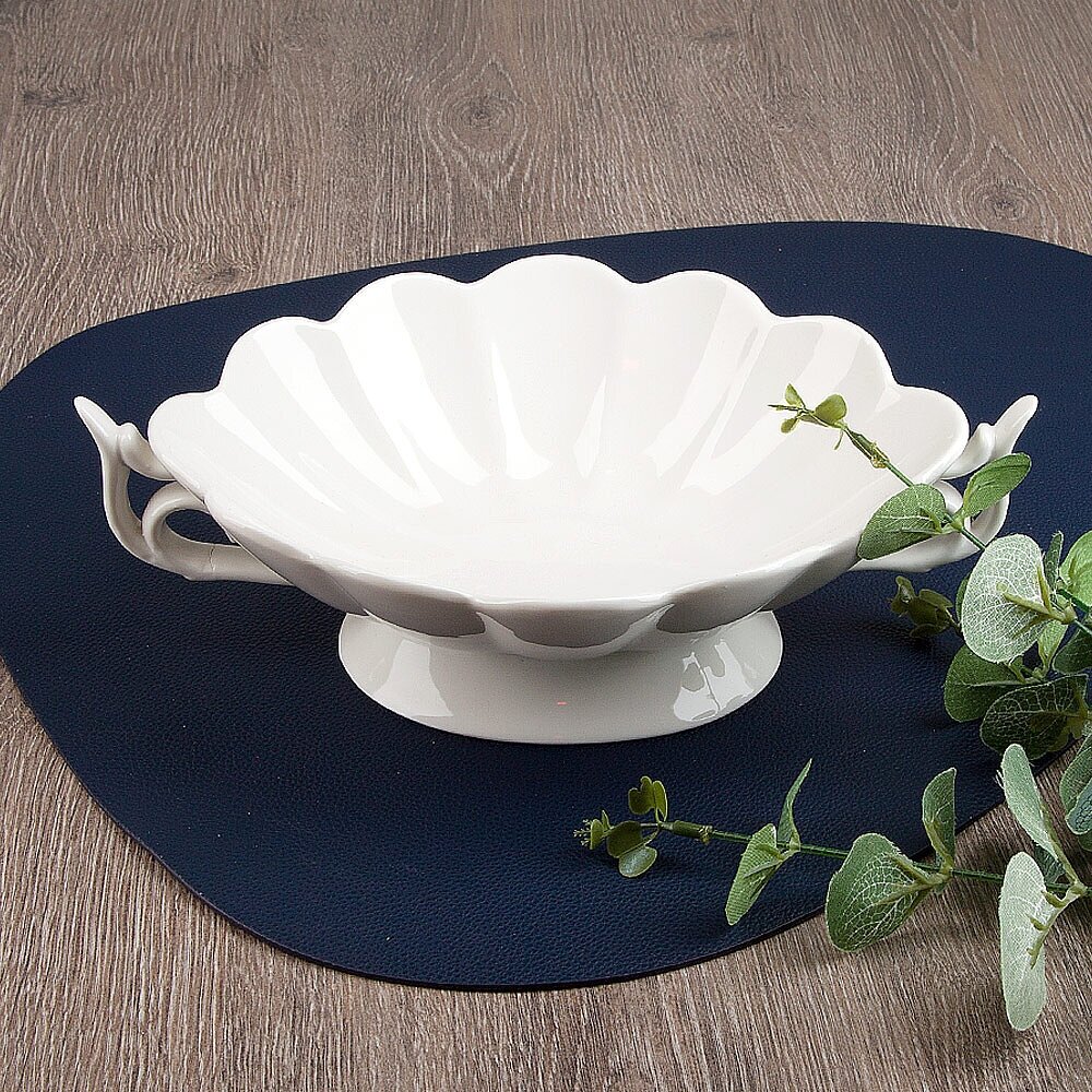 фото Салатник с ручками на ножке Маршмеллоу, 650 мл, Nouvelle, 0530142