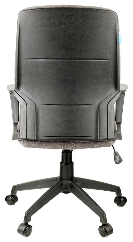 Кресло оператора Helmi HL-М05 "Ambition", ткань серая, пластик черный, механизм качания - фотография № 4