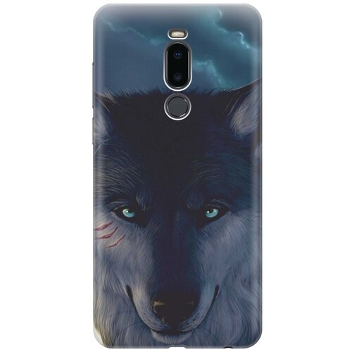 фото Re:paчехол - накладка artcolor для meizu note 8 с принтом "взгляд волка"