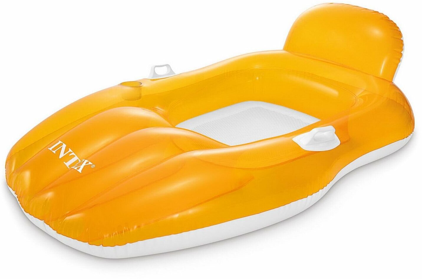Матрас-лодка надувной INTEX CHILL 'N FLOAT LOUNGES желтый, 163х104 см