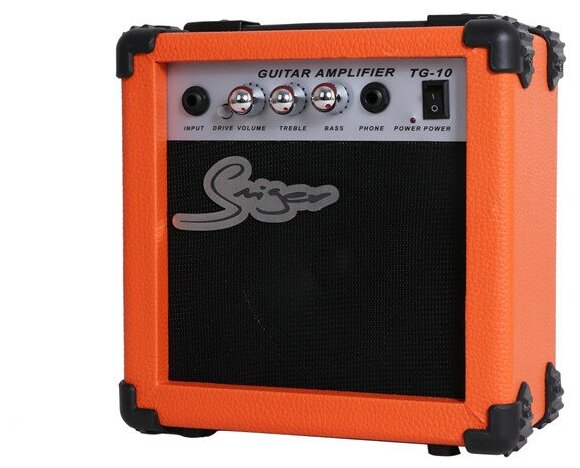 Комбоусилитель для электрогитары 10 Вт, комбик, гитарный комбоусилитель оранжевый