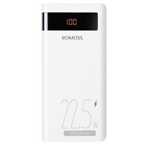 Мобильный аккумулятор Romoss Sense 8PF 30000mAh PD 3A белый 460800₽