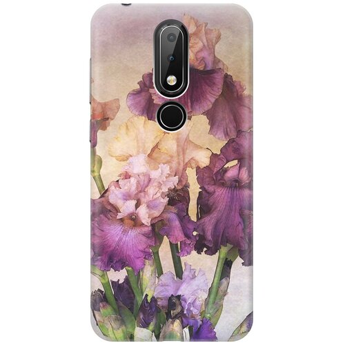 фото Re:pa накладка transparent для nokia 6.1 plus / x6 (2018) с принтом "фиолетовые цветы"