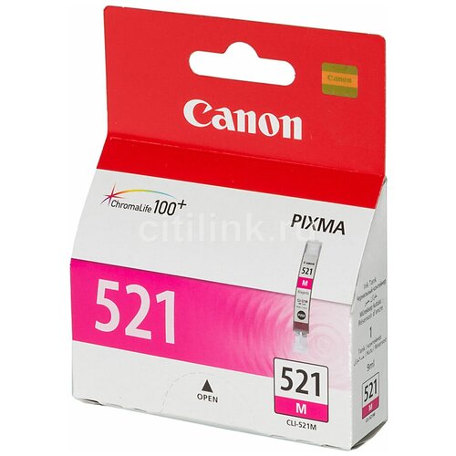 Картридж струйный Canon CLI-521M 2935B004 пурпурный оригинальный