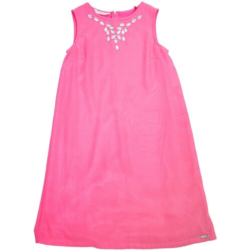 фото Платье guess, вискоза, однотонное, размер 16, розовый