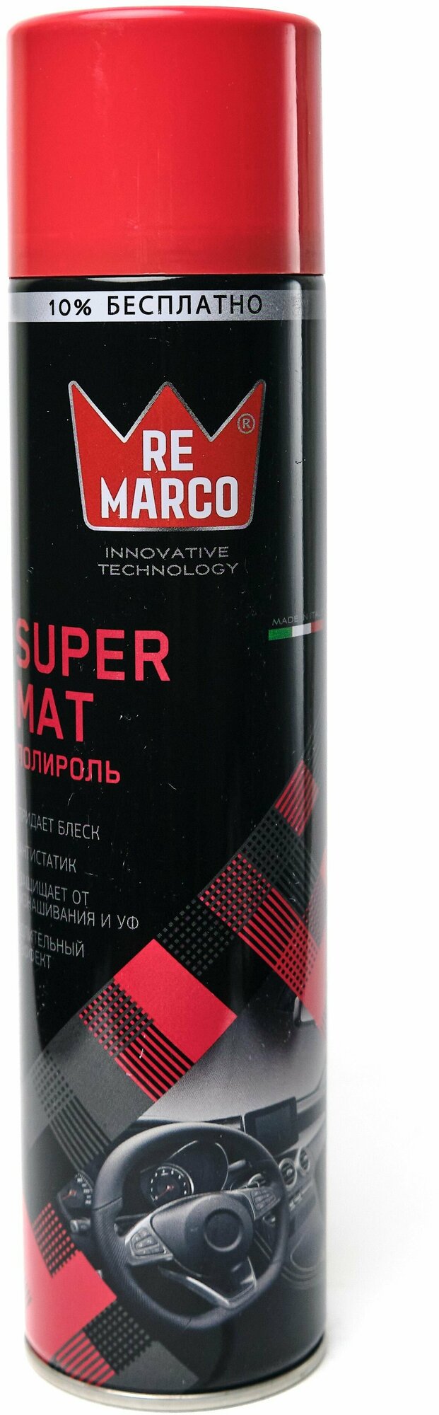 RE MARCO Полироль салона матовый SUPER MAT "вишня" 400 мл (аэр.) RM-418