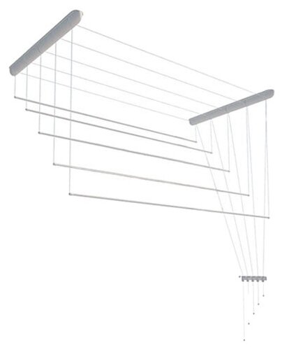 Лиана Сушилка для белья 2,2 м белая 5 веревок потолочная 510799 .