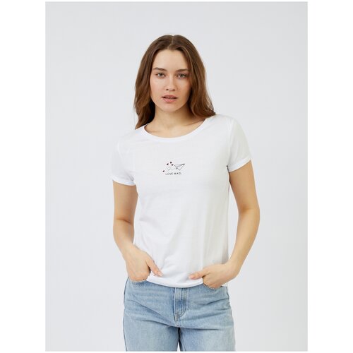 фото Футболка zolla, размер m, 01 optic white (белый)