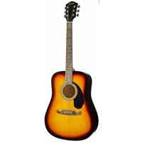 FENDER FA-125 DREADNOUGHT, SB WN акустическая гитара с чехлом, цвет санберст