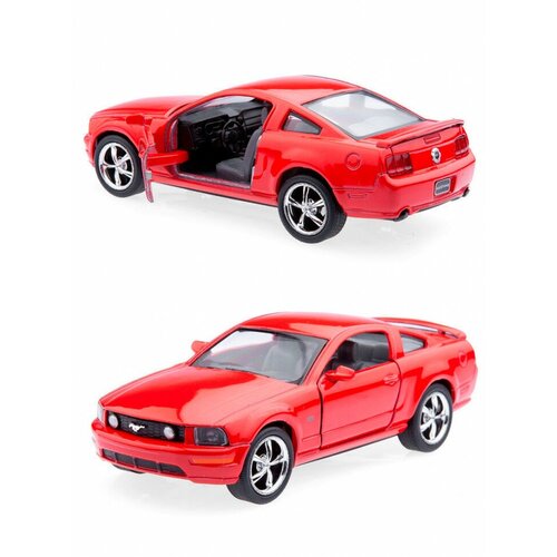 Металлическая машинка Kinsmart 1:38 «2006 Ford Mustang GT» инерционная, красная KT5091D-2 металлическая машинка kinsmart 1 38 2006 ford mustang gt police kt5091dp инерционная