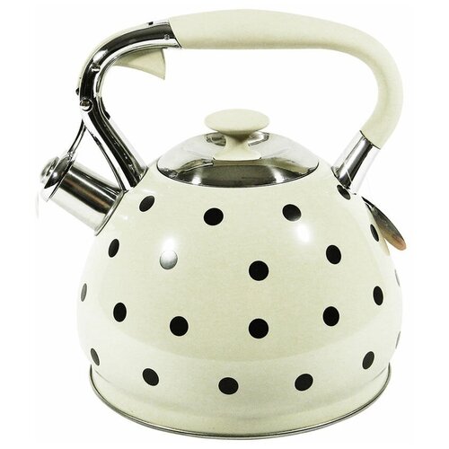 фото Чайник для плиты, 3л, кремовый edenberg