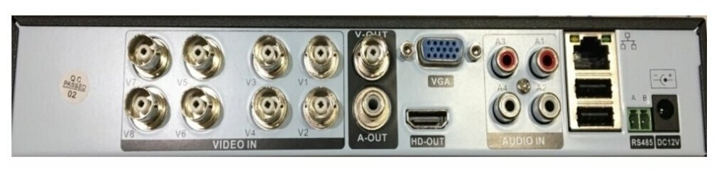 Регистратор видеонаблюдения гибридный 8-и канальный для сетевых и AHD камер до 5 мегапикселей поддержка wi-fi и 3g модулей REG004