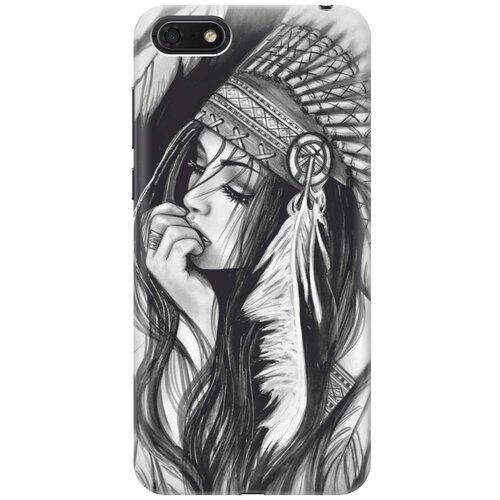 фото Re:paчехол - накладка artcolor для huawei y5 (2018) / y5 prime (2018) / honor 7s / honor 7a с принтом "эскиз девушки"