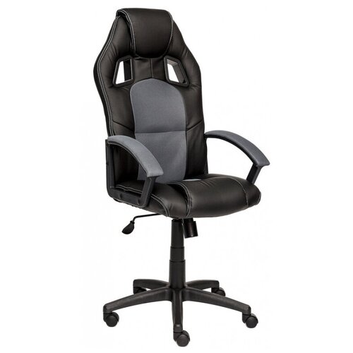 фото Компьютерное кресло tetchair драйвер игровое, обивка: текстиль/искусственная кожа, цвет: черный / серый