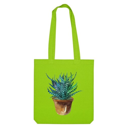 Сумка шоппер Us Basic, зеленый сумка кактус желтый