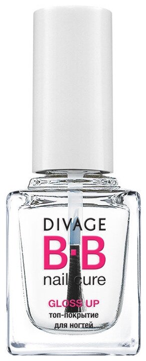 DIVAGE Верхнее покрытие BB Nail Cure Gloss Up, прозрачный, 12 мл