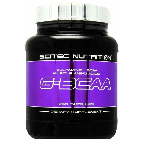 фото Аминокислоты глютамин bcaa scitec nutrition g-bcaa в капсулах, 250 к.