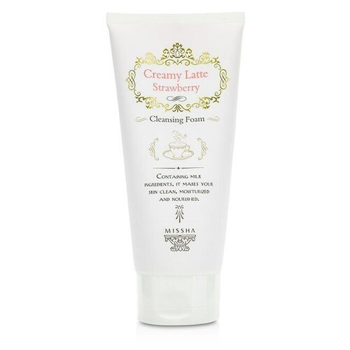 Очищающая пенка для лица Creamy Latte Cleansing Foam Strawberry, 172 мл