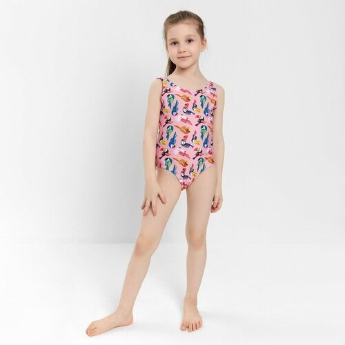 фото Купальник котмаркот, размер 110, розовый
