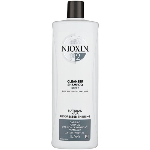 Nioxin шампунь System 2 Cleanser Step 1, 1000 мл nioxin system 4 cleanser очищающий шампунь для окрашенных волос система 4 1000 мл