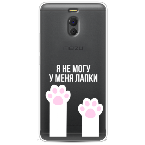 Силиконовый чехол на Meizu M6 Note / Мейзу М6 Ноте У меня лапки, прозрачный силиконовый чехол на meizu m6 note мейзу м6 ноте разноцветная малина