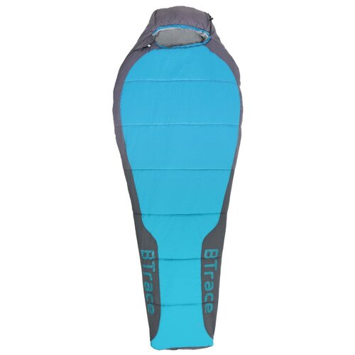 Спальный мешок Swelter L size BTrace серый/синий, левый, # 0000704351
