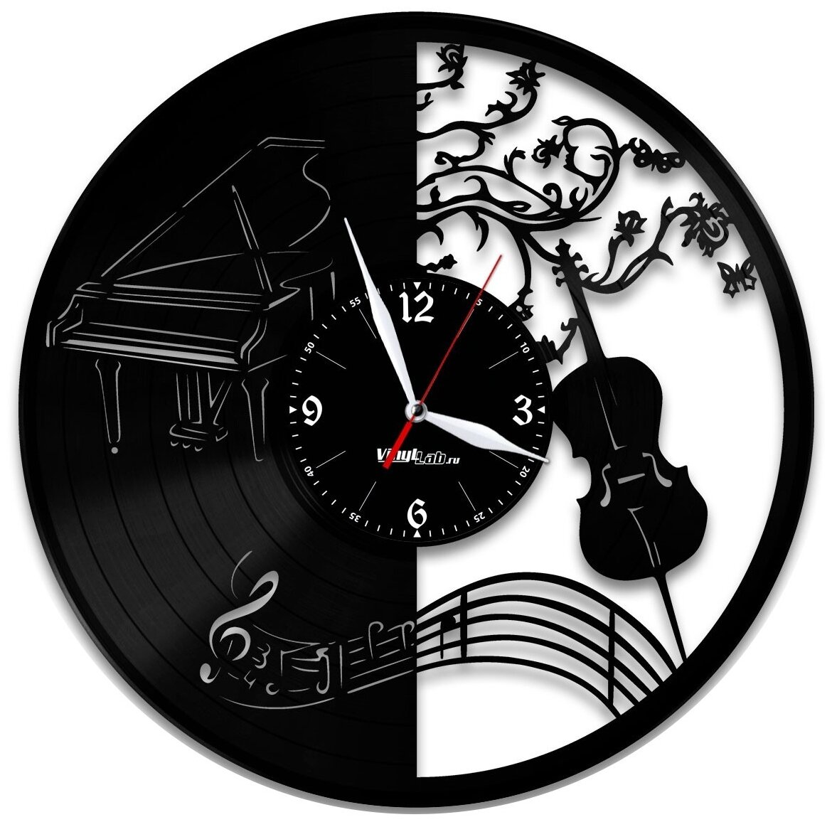 Часы из виниловой пластинки (c) VinylLab Музыка