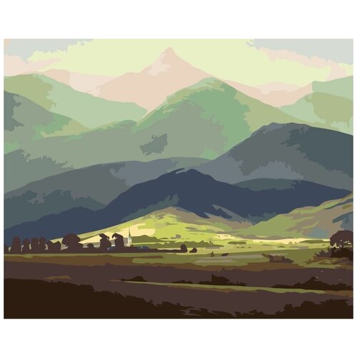 Картина по номерам Горы, 40x50 см картина по номерам горы и лес 40x50 см живопись по номерам