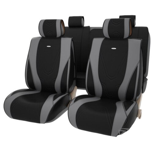 Накидка на сиденье PSV Kinetic 3D передняя черно-серая 2 шт.