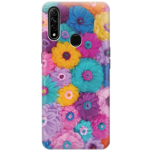 фото Cиликоновый чехол на oppo a31 / оппо а31 с принтом "бумажные цветы" gosso