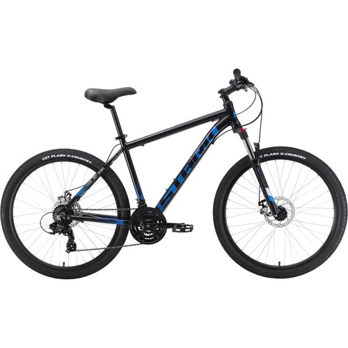 Велосипед Stark Indy 26.2 D (2021) 20 черный/синий велосипед stark indy d shimano 2022 горный взрослый рама 16 колеса 26 черный серый 15 3кг hq 0005049