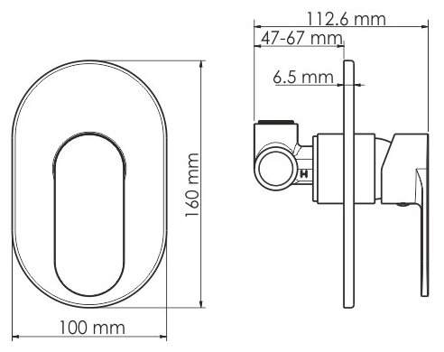 Смеситель для душа Wasserkraft Mindel 8551 (с внутренней частью) - фотография № 14