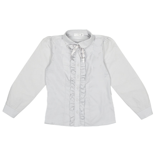 Блузка однотонная для девочки, одежда для школы, рубашка для девочки повседневная / Белый слон 5322 (светло-розовый) р.140