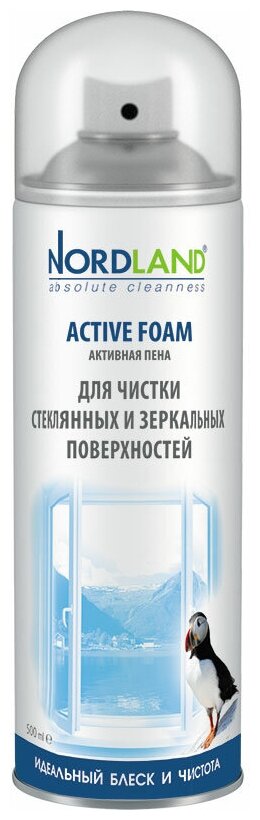 Active Foam для чистки зеркальных и стеклянных поверхностей Nordland