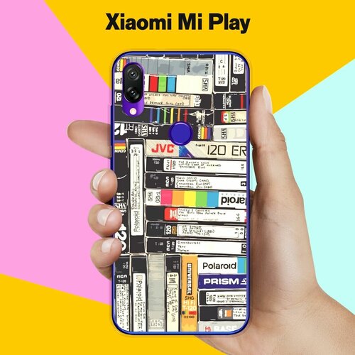 Силиконовый чехол на Xiaomi Mi Play Кассеты / для Сяоми Ми Плей силиконовый чехол на xiaomi mi play утки для сяоми ми плей