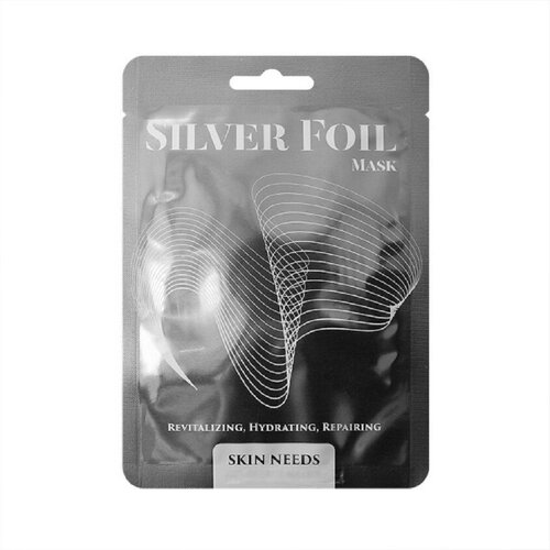 SKIN NEEDS Маска для лица серебристая фольгированная с эффектом сауны