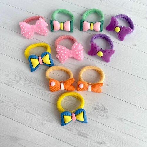 Резиночки детские с бантиком 10 шт