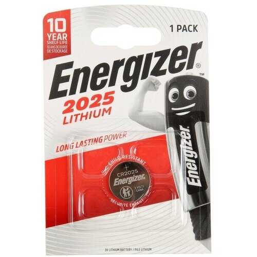 energizer батарейка cr1216 1bl 10 100 Батарейка литиевая Energizer, CR2025-1BL, 3В, блистер, 1 шт.