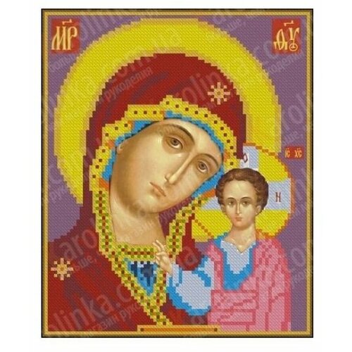 Богородица Казанская Рисунок на ткани 22х18 Каролинка ткби 4019 22х18 Каролинка ткби 4019