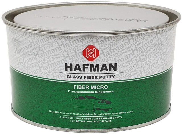 Шпатлевка Hafman стекловолоконная Fiber Micro 1,7кг.