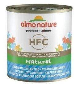 Almo Nature консервы Консервы для кошек с Атлантическим тунцом (HFC - Natural - Atlantic Tuna) 5156 | Classic HFC Atlantic tuna 0,28 кг 20335 (4 шт)