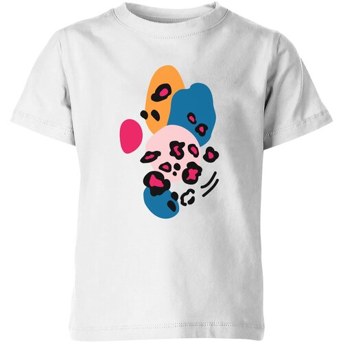 Футболка Us Basic, размер 6, белый детская футболка яркая абстракция с леопардовыми пятнами 164 темно розовый